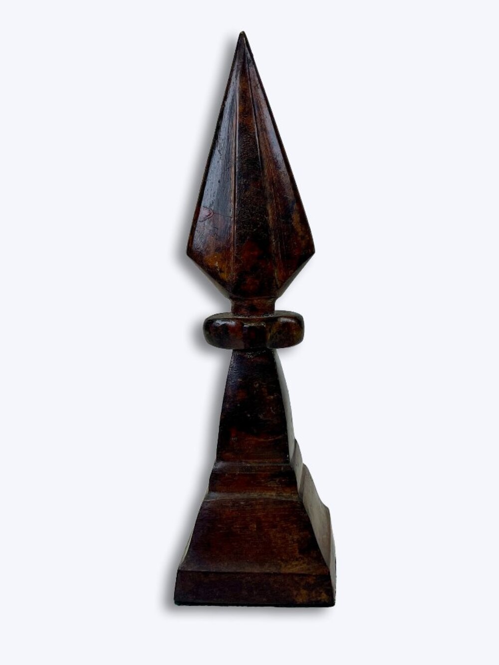 Neoclassical Metal Flame Finial Paperweight Architectural Salvage Decor Vtg 9.5"